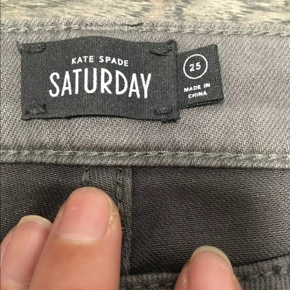 Kate Spade Saturday Coated Gray Skinny Leg Jeans - Picture 3 of 6